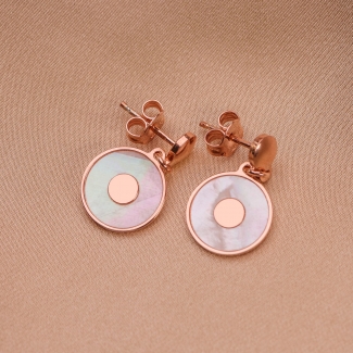 Sterling Silver Earings Minimal Glam white simetry