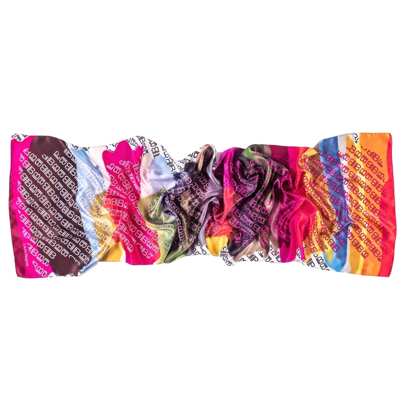 Silk shawl Laura Biagiotti logo