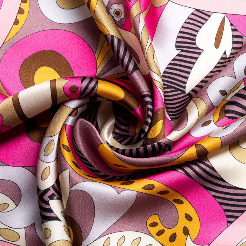 Silk scarf S Pucci Style pink