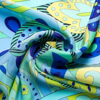 Silk scarf S Pucci Style green