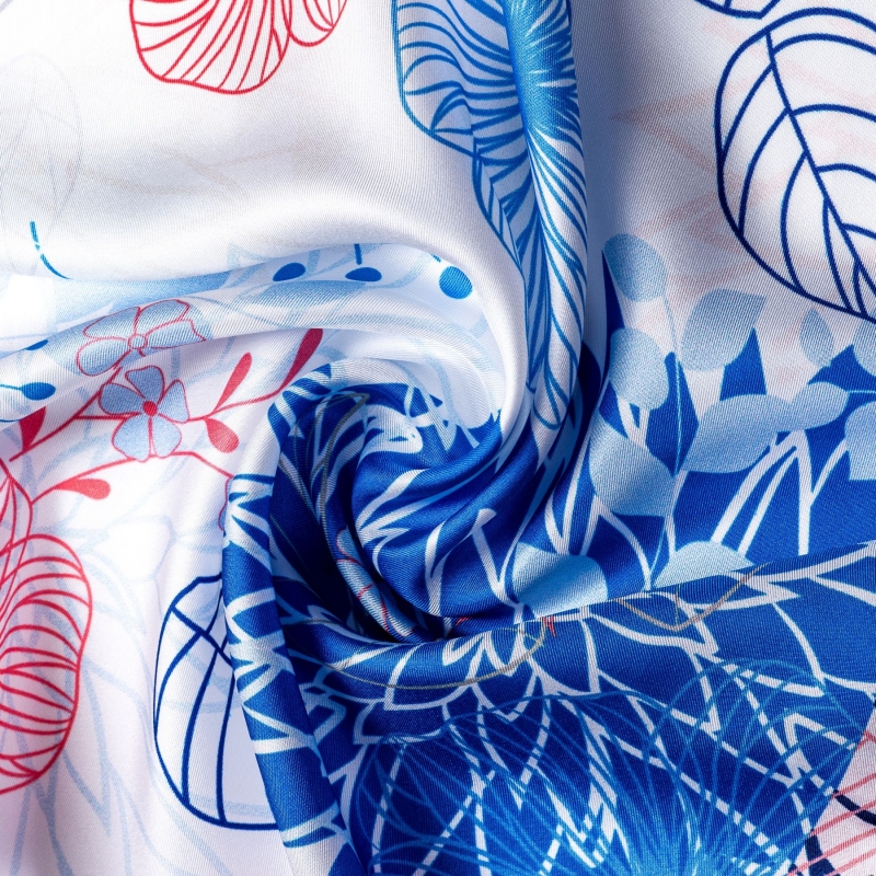 Silk scarf S twill Tres belle  blue