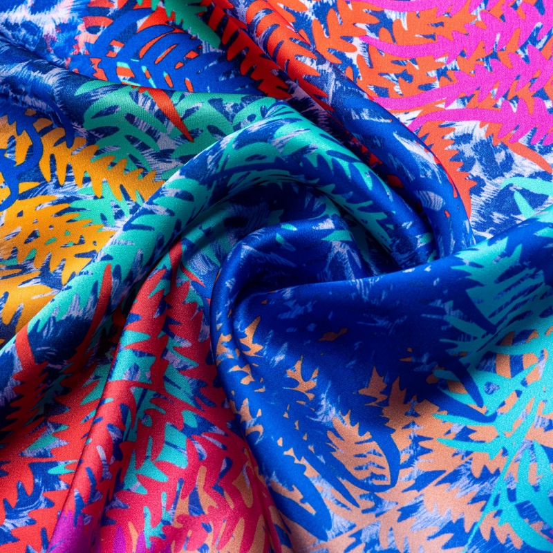 Silk scarf S twill Savanna sunset