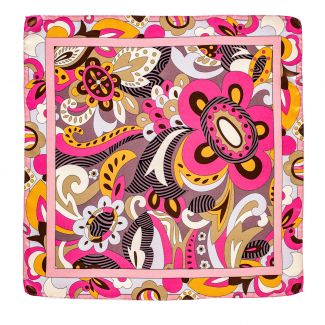 Silk scarf S Pucci Style pink