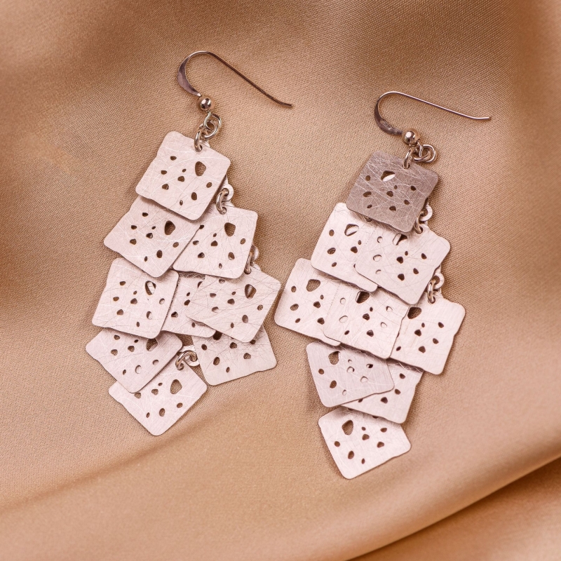 Set Esarfa matase S twill Savanna morning si Cercei argint Look Amazing