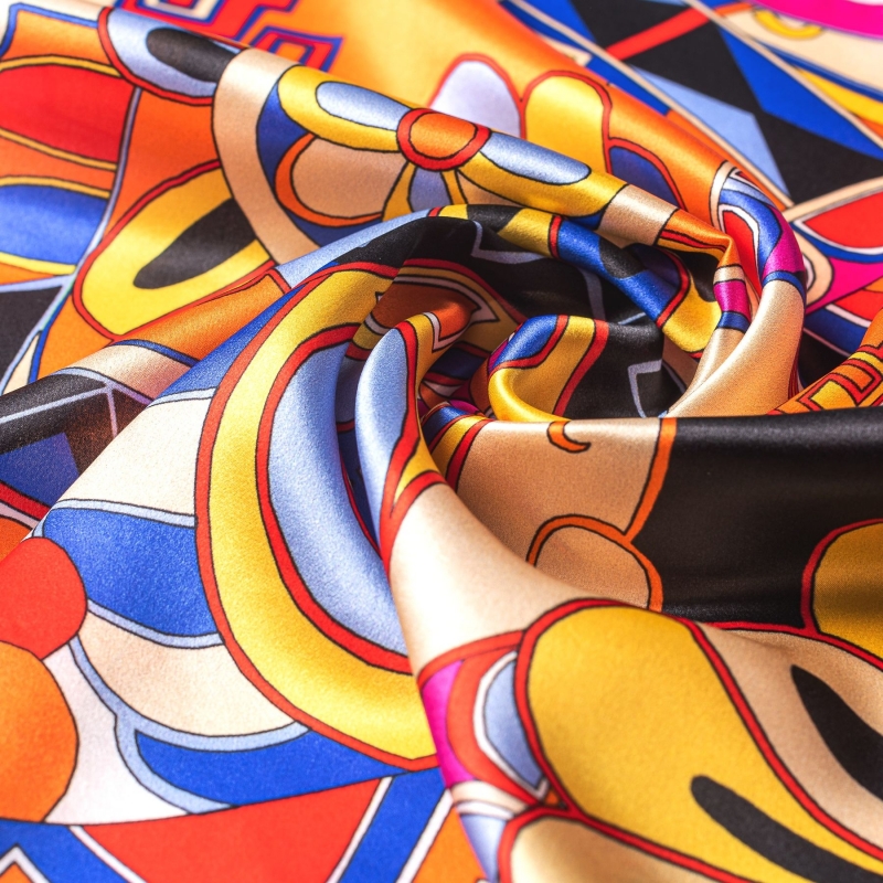 Silk scarf S Kisses from Capri apricot