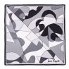 Silk Scarf Black Abstract