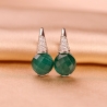Sterling Silver Earings New Scarlet Emerald