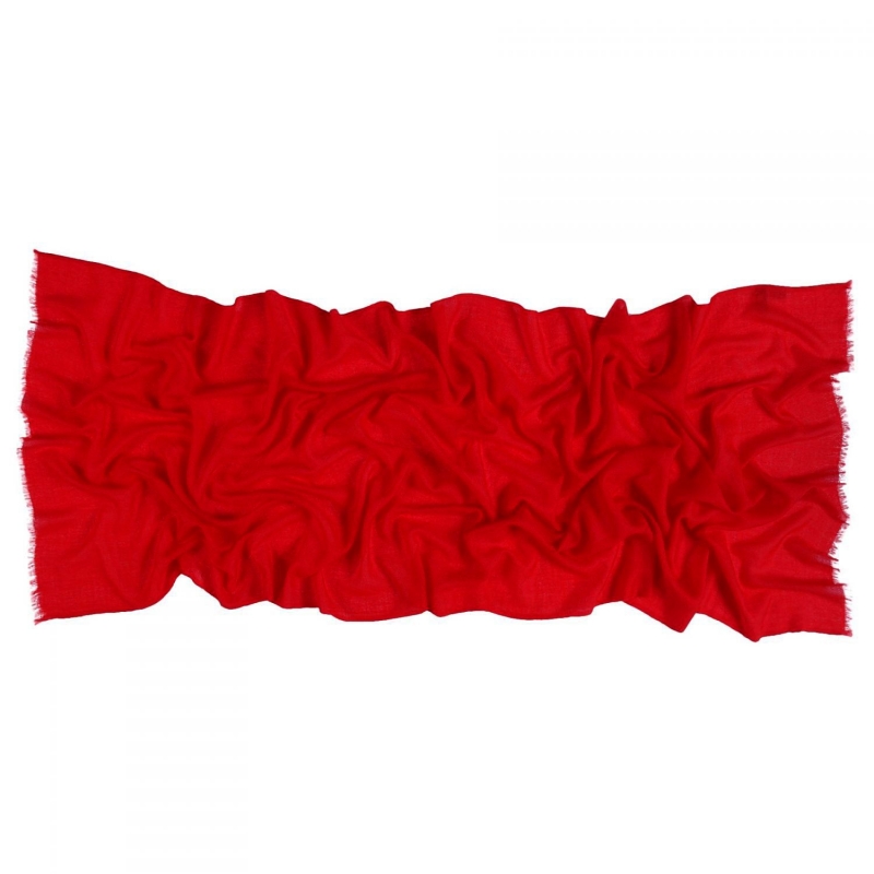 Wool and cashmere scarf Marina D'Este deep red