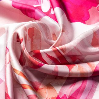 Silk scarf twill Mon Cheri pink