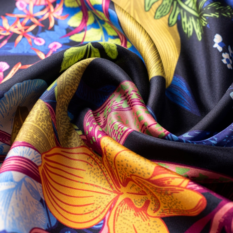 Esarfa matase twill Perfect Style blue