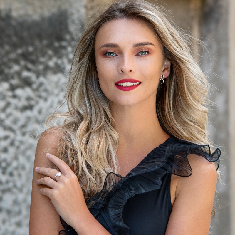 Sterling Silver Earrings Passion Black gold