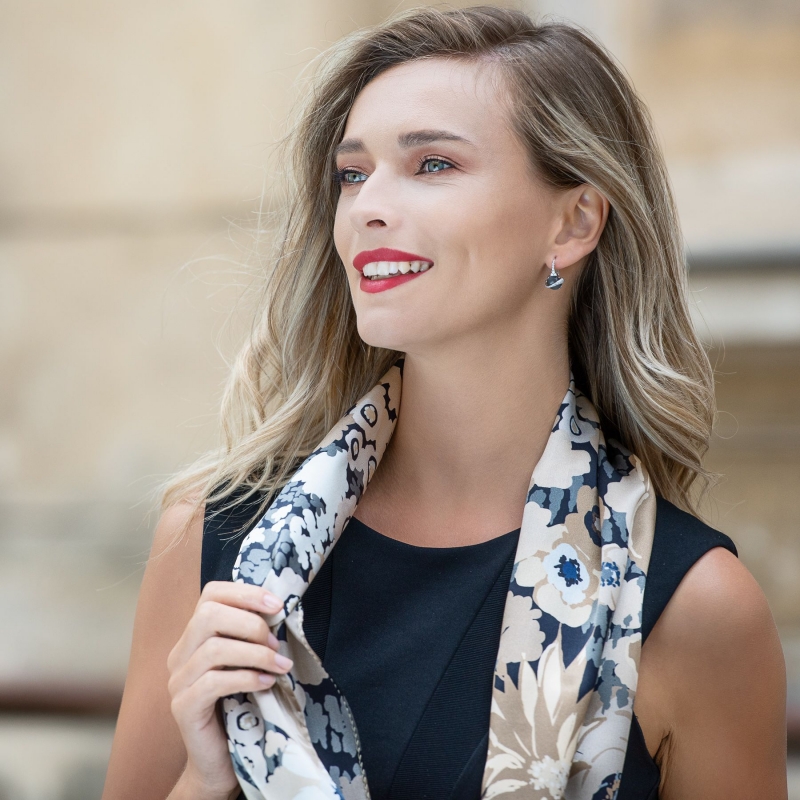 Sal matase Folie Floral bej