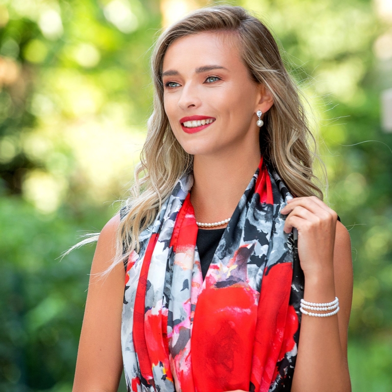 Cercei argint Delight zirconia perla scoica