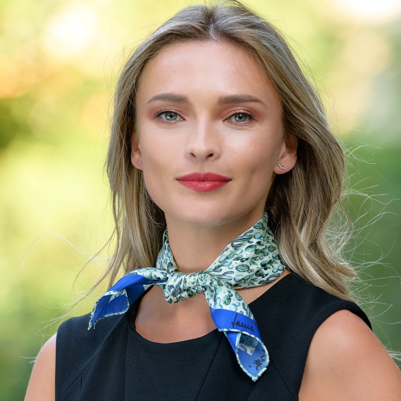 Silk scarf S twill Vera Cruz blue