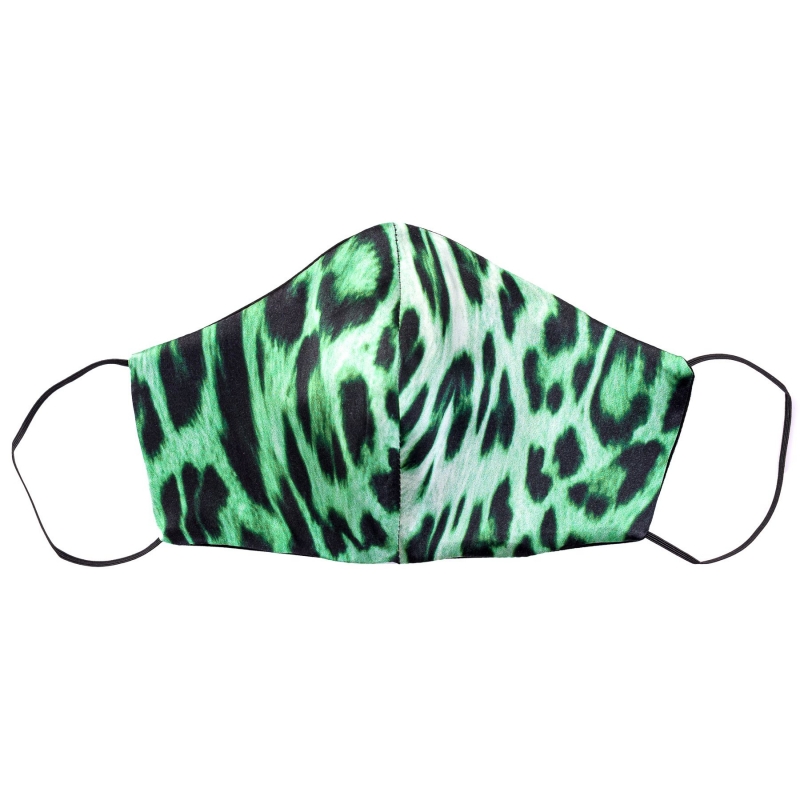 Masca matase Animal Print Light Green