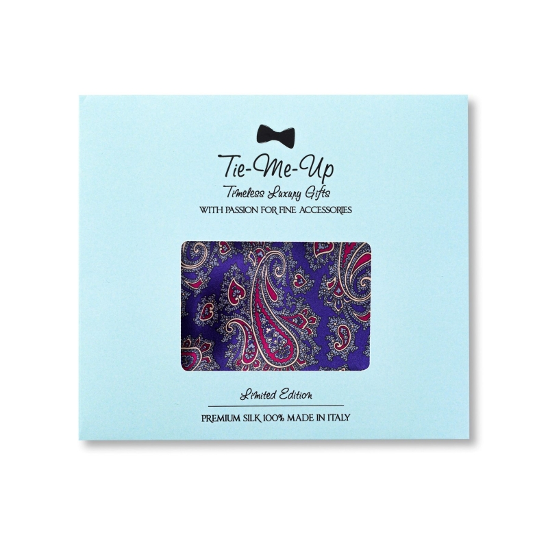 Silk mask London Paisley 1  navy