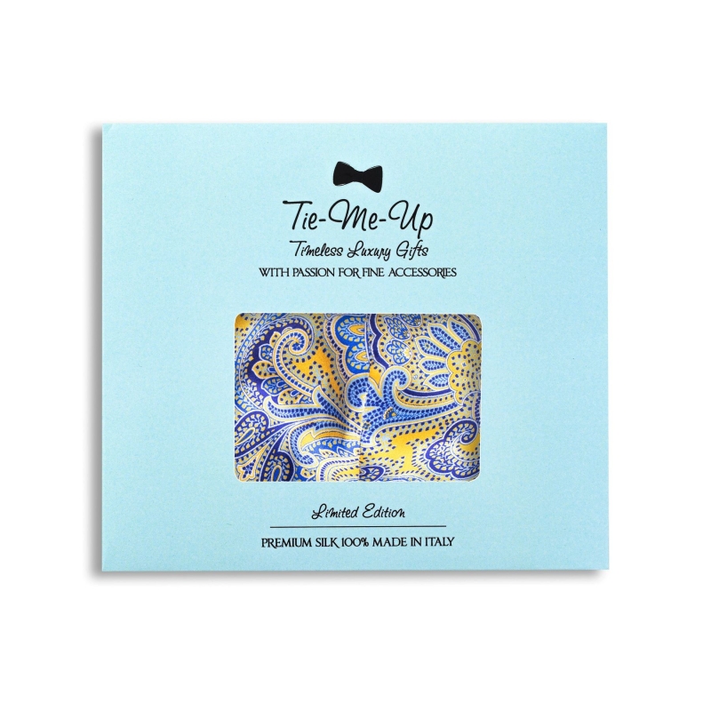 Masca matase London Paisley 2 blue light