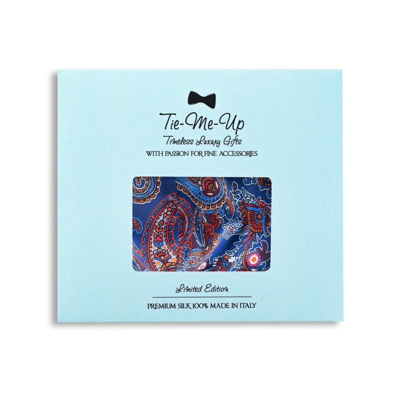 Silk mask London Paisley 5 red burgundy