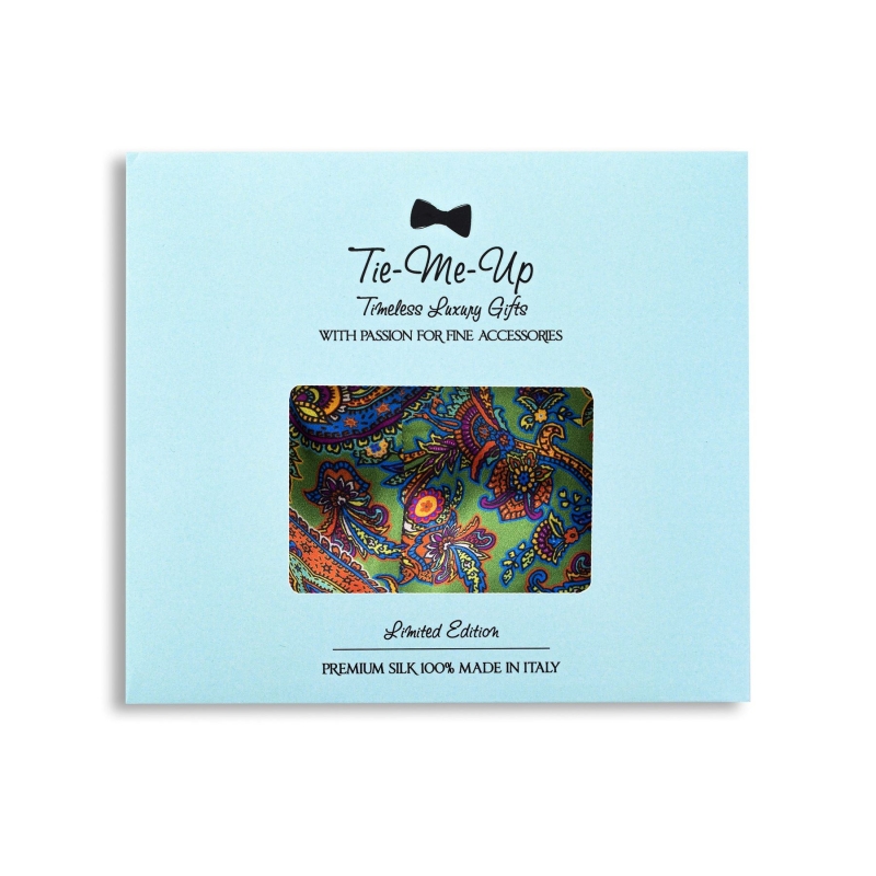 Masca matase London Paisley 6 green