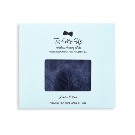 Silk mask London Paisley navy