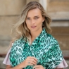 Inel argint reglabil Iconic Emerald Cat Eye
