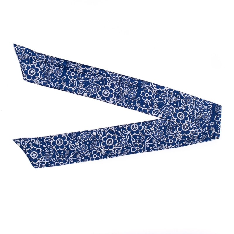 Set Esarfa si Masca Matase White Delicacy