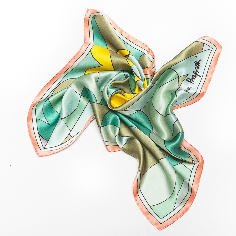 Silk Scarf Laura Biagiotti abstract aqua