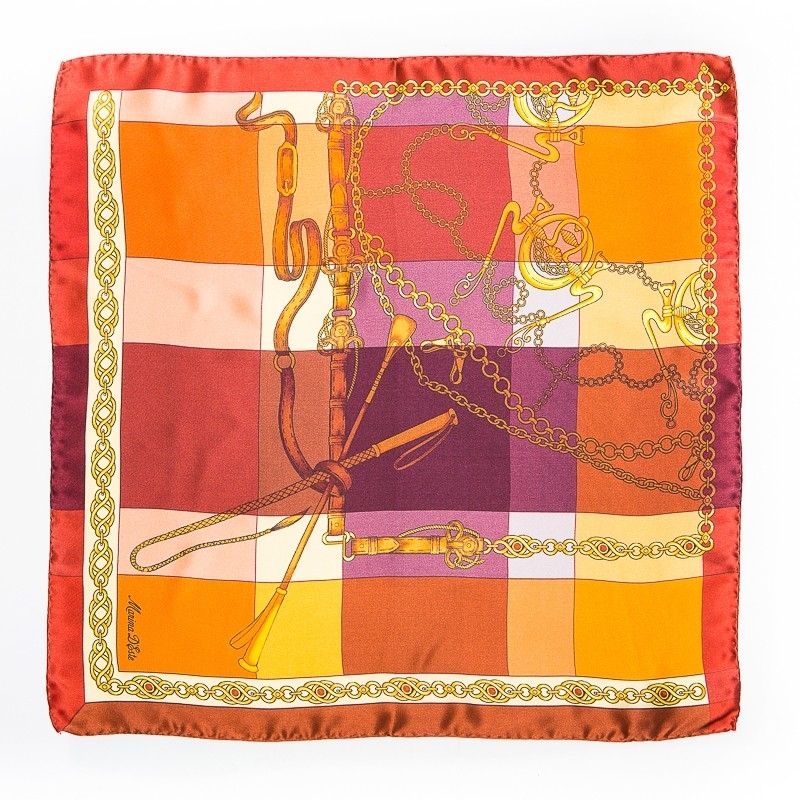 Silk Scarf Marina D'Este Sienna corai