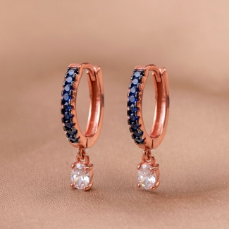 Cercei argint Cool Vibe dark blue