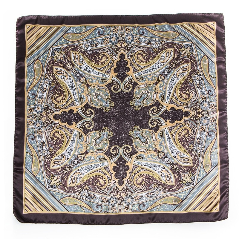Silk Scarf Marina D'Este paisley earth