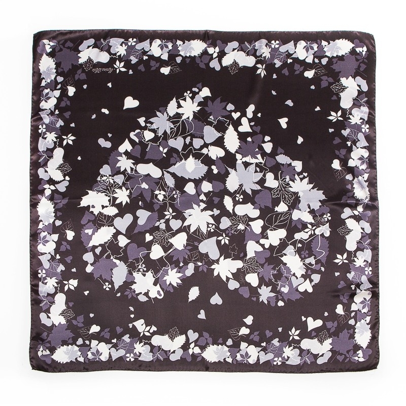 Silk Scarf Marina D'Este White heart