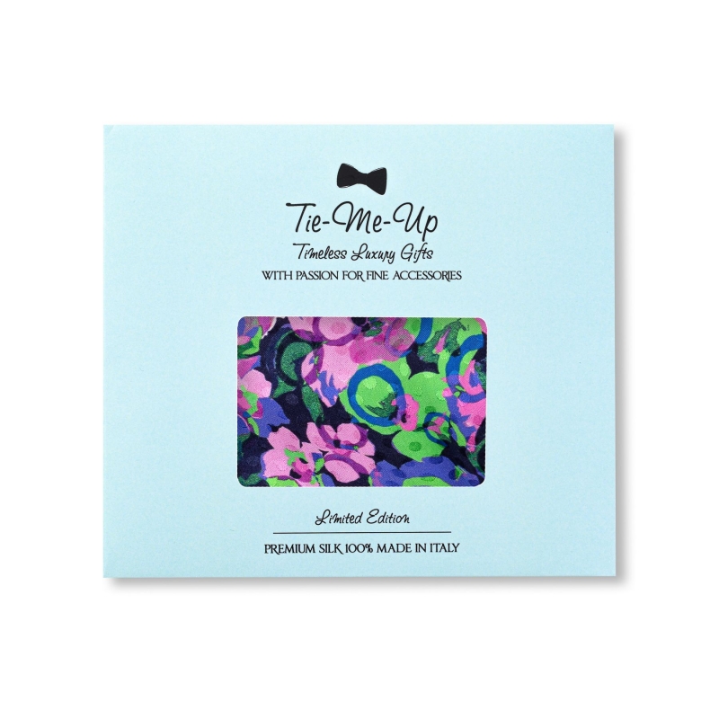 Silk mask It's raining flowers lila