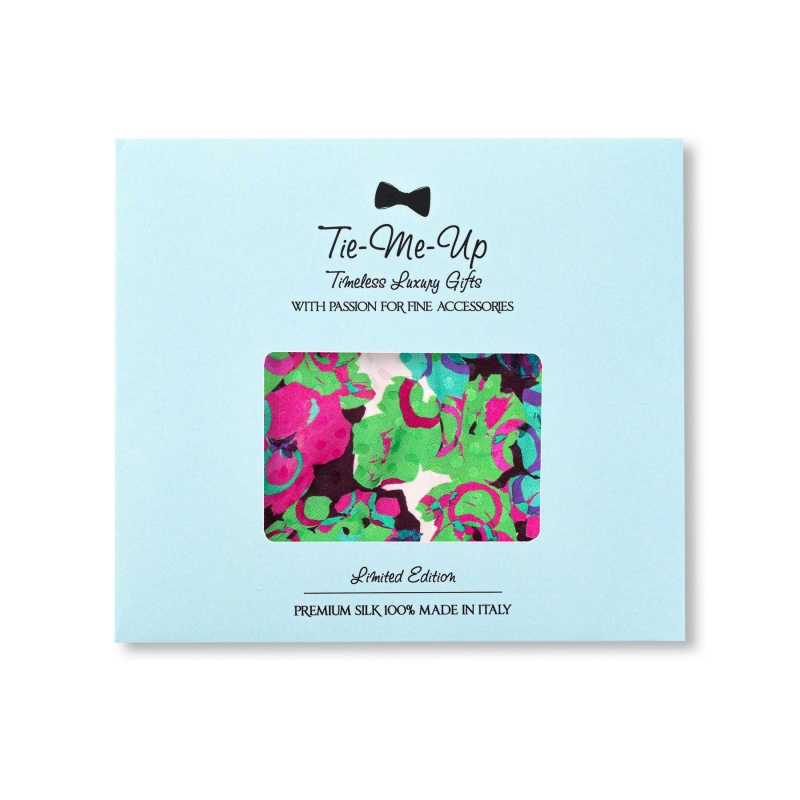 Silk mask It's raining flowers verde