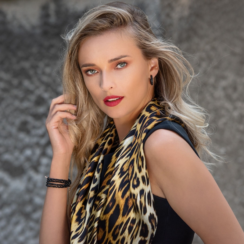 Cercei argint Creole All Black zirconia