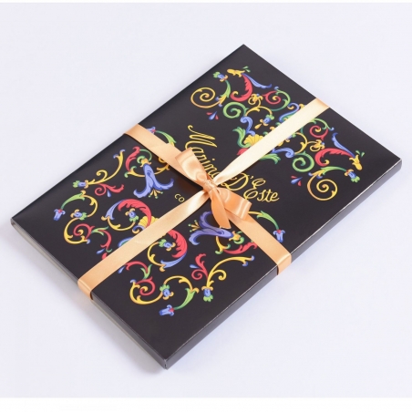 Esarfa lana si casmir Marina D'Este 2 tones pink orange