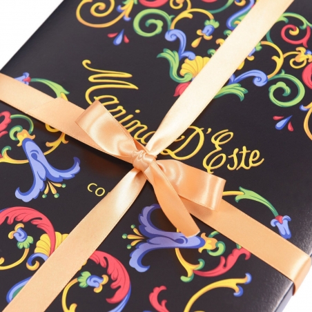 Esarfa lana si casmir Marina D'Este 2 tones pink orange