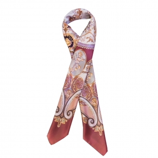 Silk Scarf Marina D'Este When In Rome dusty pink