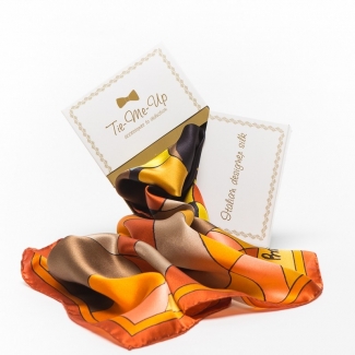 Esarfa matase naturala Laura Biagiotti golden abstract