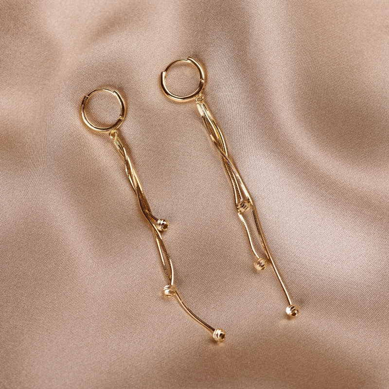 Sterling Silver Earrings Golden Rain