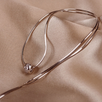 Colier argint rodiat 925 charm, lantisor 40 cm