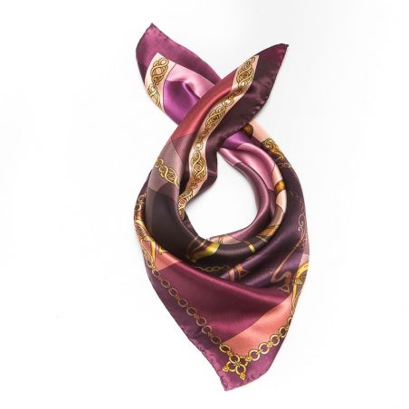 Luxury Gift: Silk Scarf Marina D'Este Voyage purple