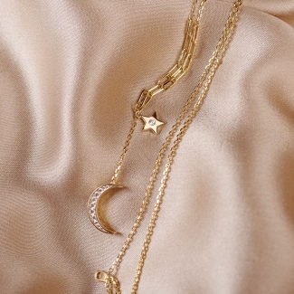 Sterling Silver Necklace Magic Lights