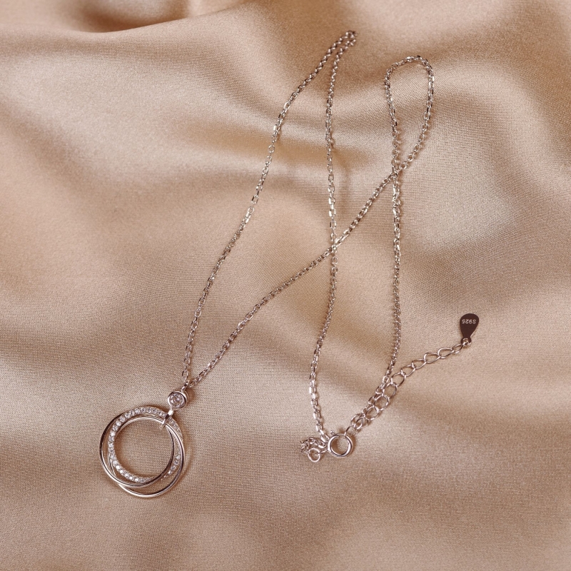 Colier argint Circles of Trust