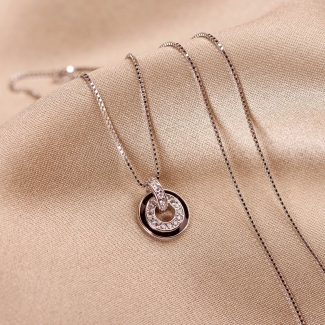 Colier argint Shine in the Dark