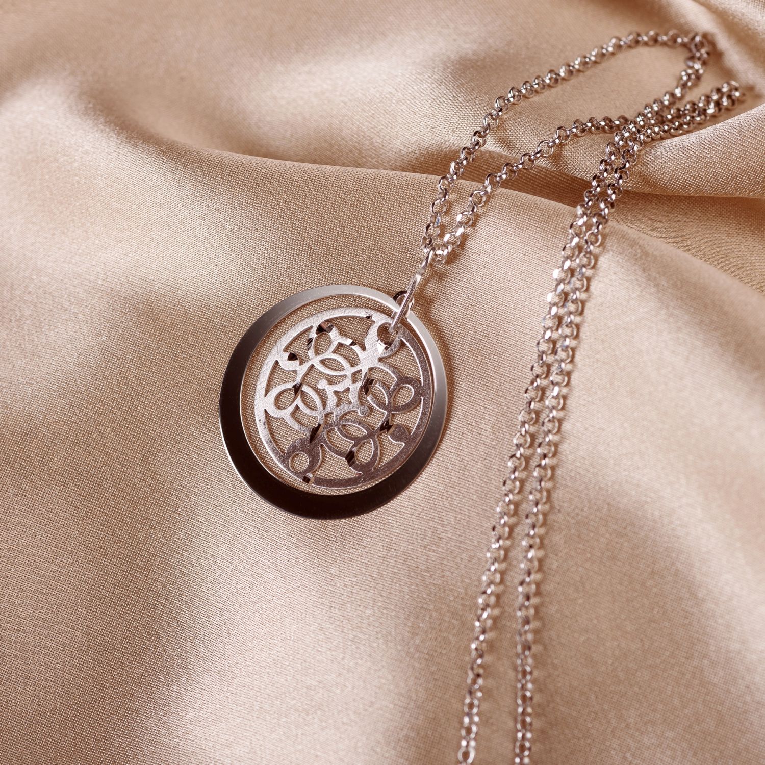 Sterling Silver Necklace Mandala design
