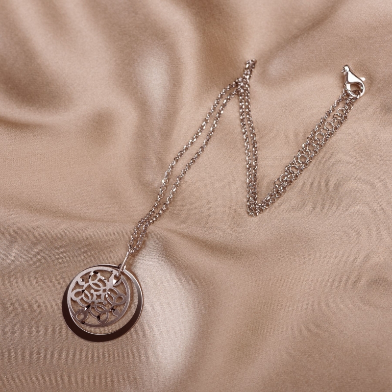 Colier argint Mandala design