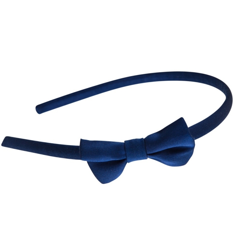 Headband bleumarin cu fundiţă
