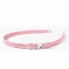 Headband light pink silk Swarovski
