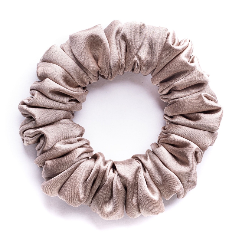 Beige silk Scrunch Hair Twist