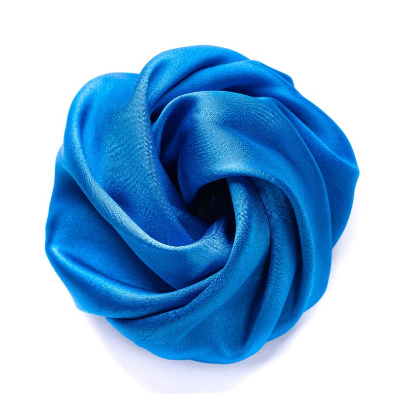 Navy blue silk Hair Rose